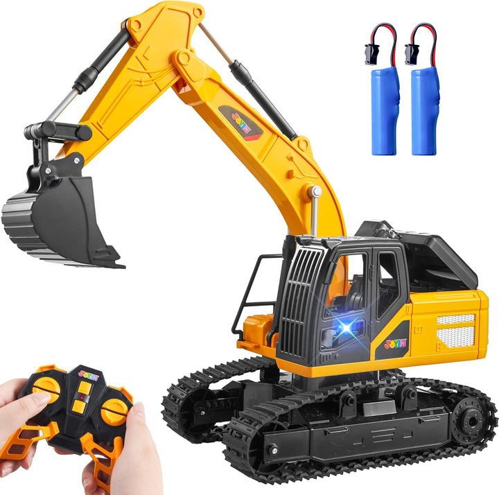 JOYIN Ferngesteuertes Bagger Spielzeug für ab 3 4 5 6 7 8 9 Jahren Junge, 2,4 GHz Bagger RC Spielzeu