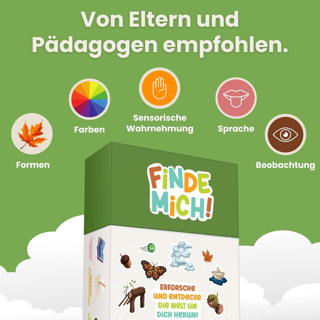 Finde Mich! Im Freien – Suchspiel & Entdeckerkarten für Kinder ab 2–8 Jahren – Natur-Kartenspiel & M
