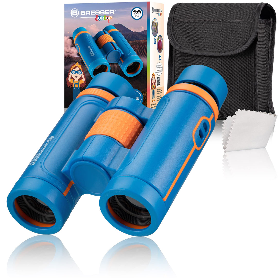 BRESSER JUNIOR 7x30 Fernglas für Kinder ab 6 Jahren, Feldstecher mit 7-facher Vergrösserung und Diop