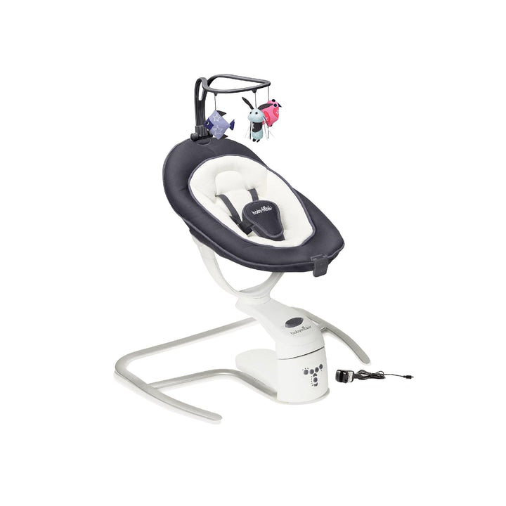 Babymoov Babyschaukel Swoon Motion Zink - inkl. 8 Melodien, 360° Sitzfläche, verstellbare Rückenlehn