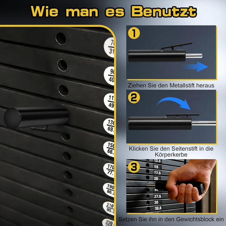 Stift Zum Abnehmen des Gegengewichts Im Fitnessstudio, ABS-Stahl-Gewichtsstapel-Maschinenstift für F