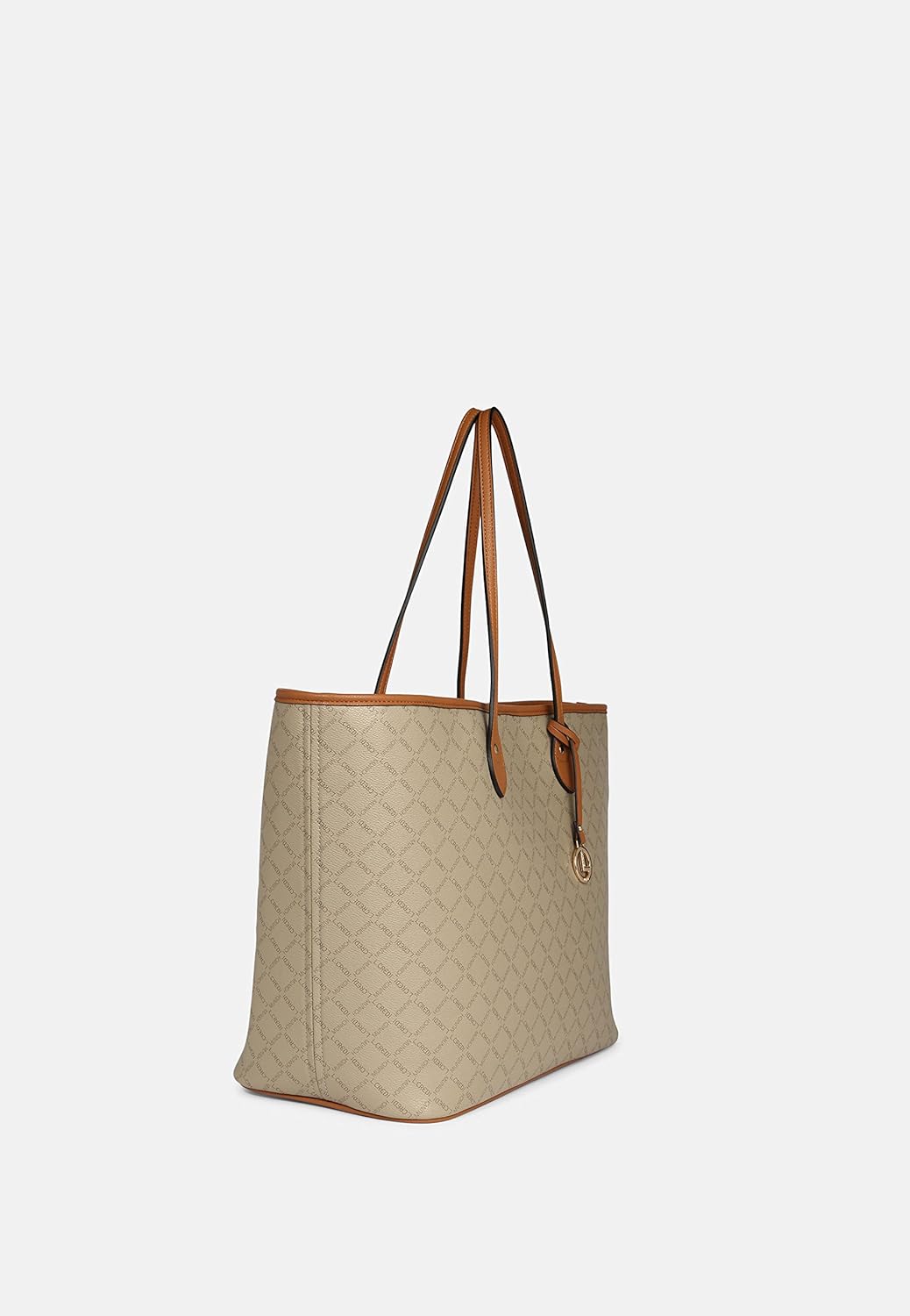 L.CREDI Handtasche Filiberta mit Label-Applikationen Damen