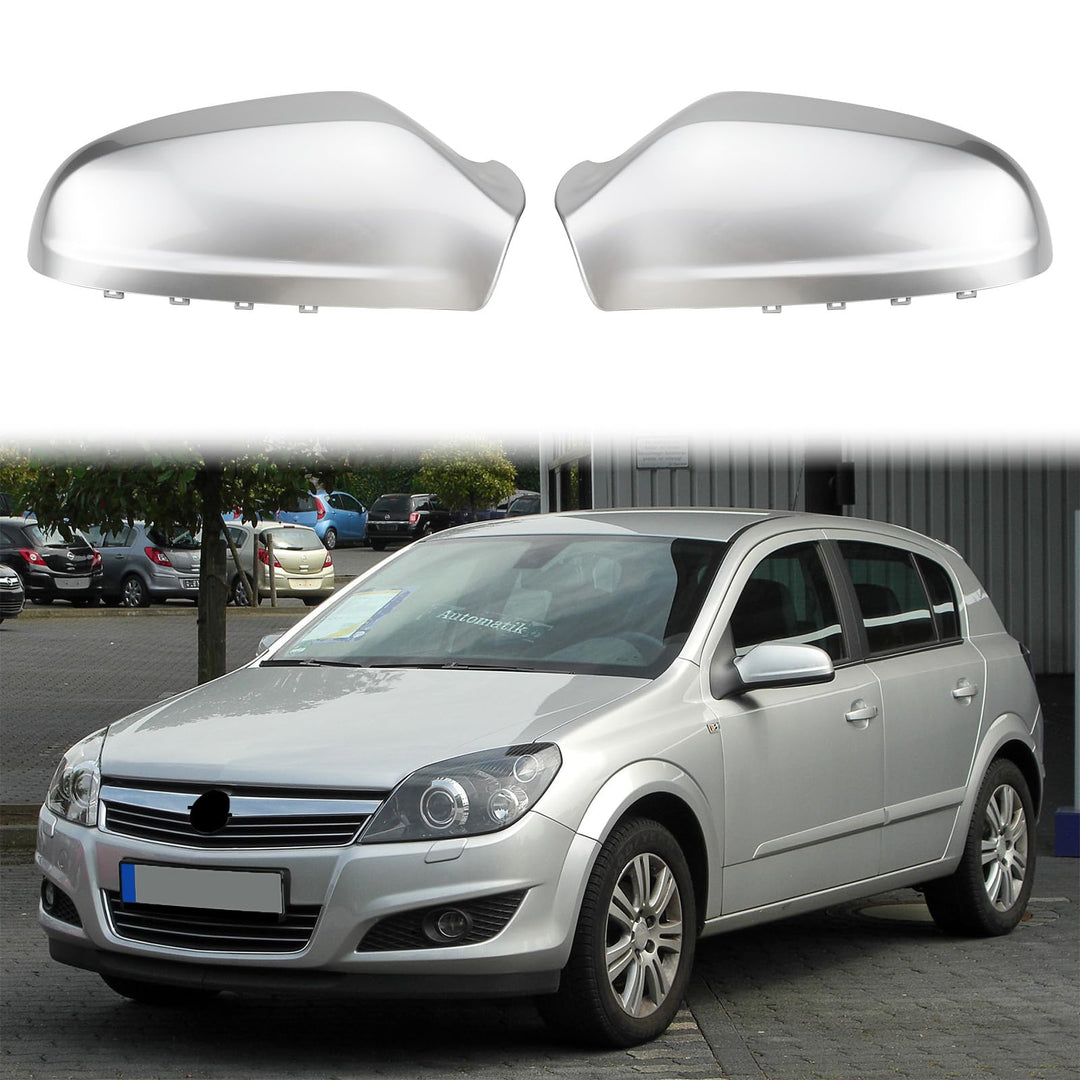 1 Paar Türspiegelabdeckungen Ersatz für 2004-2009 Opel Astra Auto Seitenspiegel Abdeckkappen Rückspi