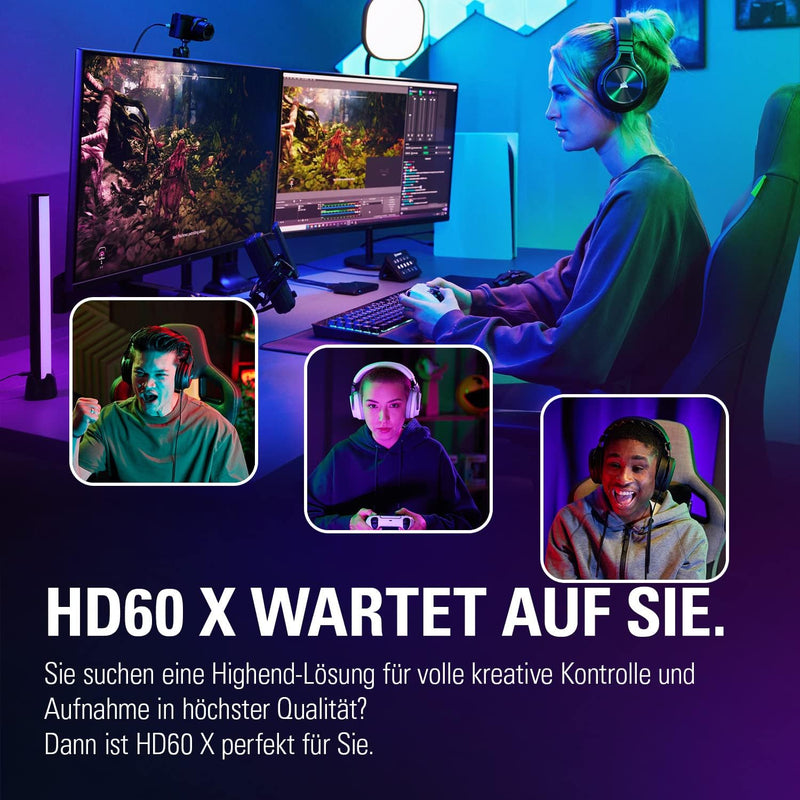 Elgato HD60 X - Streamen und aufzeichnen in 1080p60 HDR10 oder 4K30 mit ultraniedriger Latenz auf PS