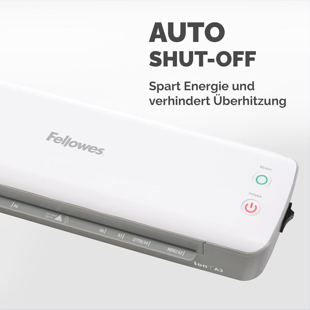 Fellowes Laminiergerät Ion A3 für Büro, Home Office - Heisslaminierfolien bis 125 Mikron Stärke - in