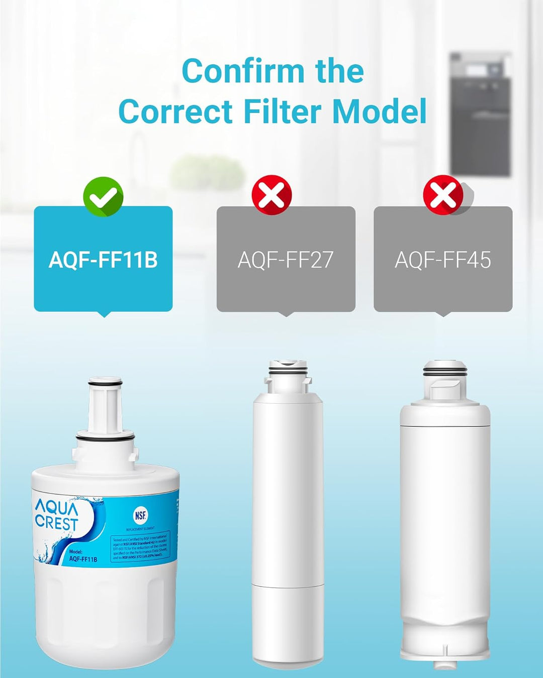 AQUACREST DA29-00003G Kühlschrank Wasserfilter, Kompatibel mit Samsung Aqua Pure Plus DA29-00003G, D