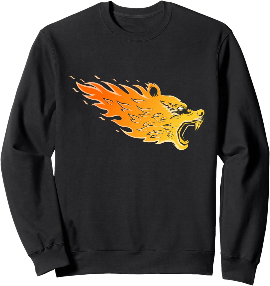 Wildlife Camper Natur Feuer Camping Grillen Barbecue Sweatshirt