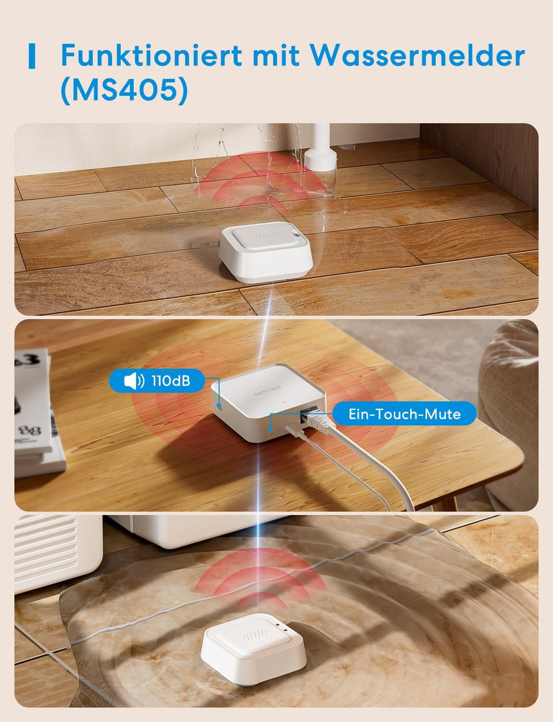 Meross Smart Matter Hub 110dB MSH450 (2,4GHz WiFi und Ethernet-Port), Smart Bridge für Alarmsystem,