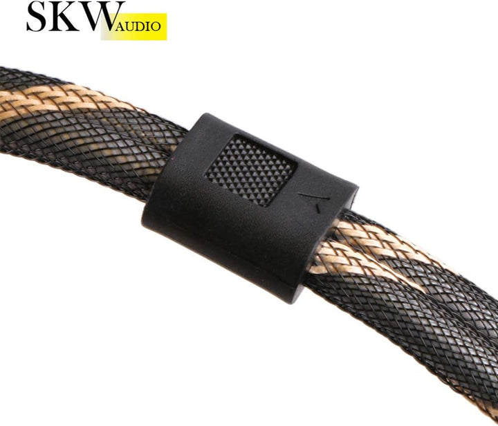 SKW Audiophiles Cinch Audio Kabel, 2 x Cinch zu 2 x Cinch Kabel mit OD 6mm Audiophile Cinch-Kabel (2