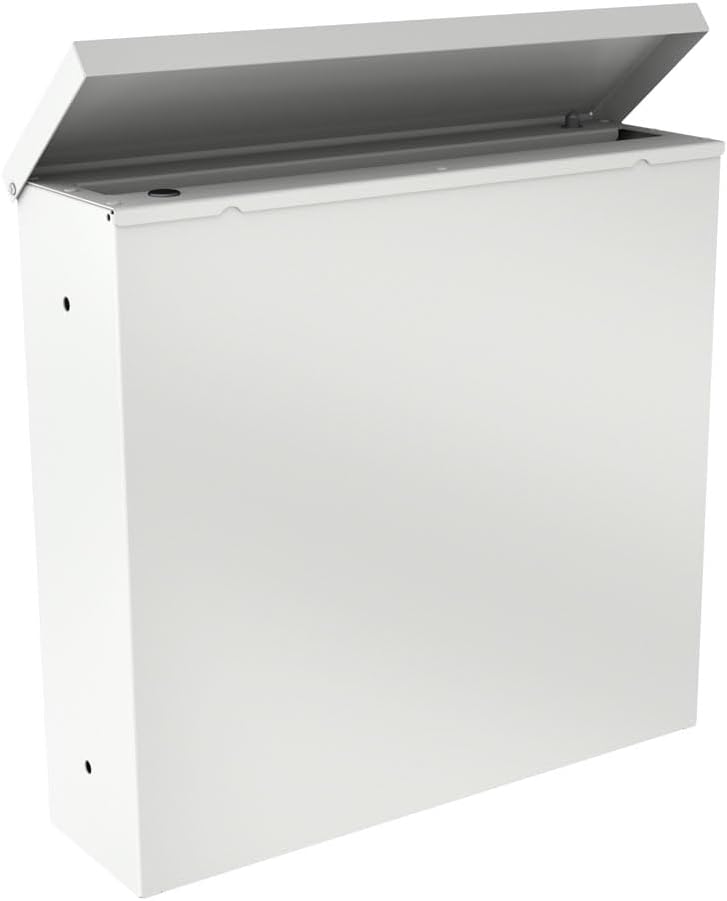 KNOBLOCH Zaunbriefkasten Beverly, 10 Liter, Mailbox (Weiss), Weiss