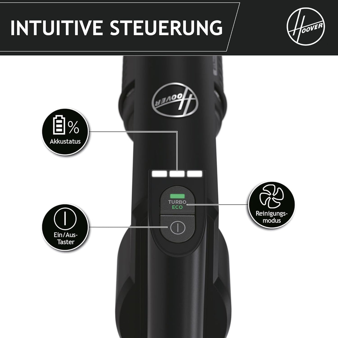 Hoover ultraleichter kabelloser HF2 Akku Staubsauger mit Verdichtungs-Funktion für 3X mehr Staubkapa