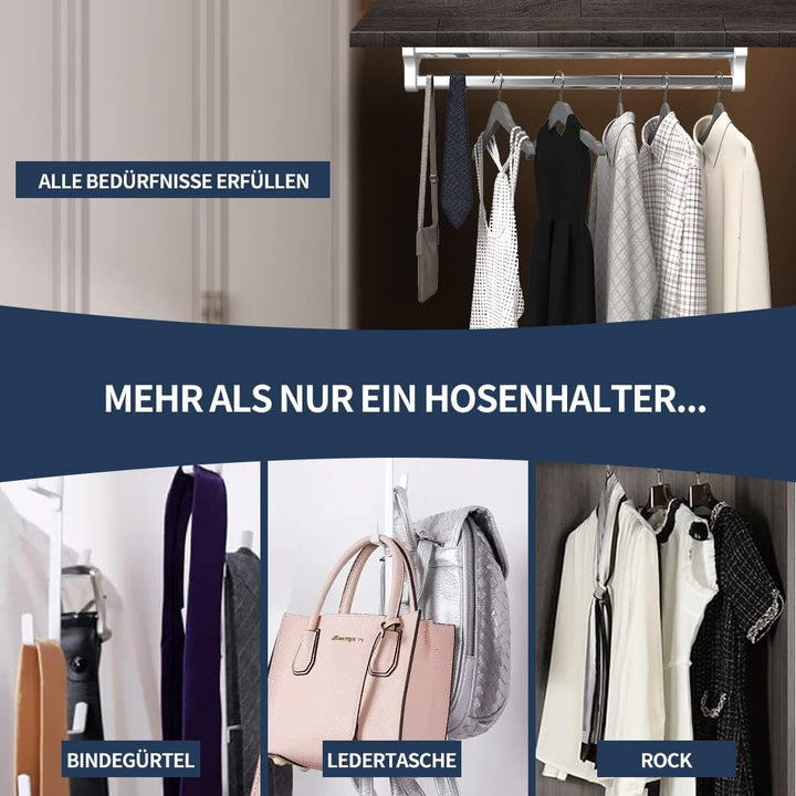 Kleiderschrank Kleiderstangen, 550 mm/21,65 Zoll Verstellbarer Ausziehbar Kleiderstangen, Hosenbügel