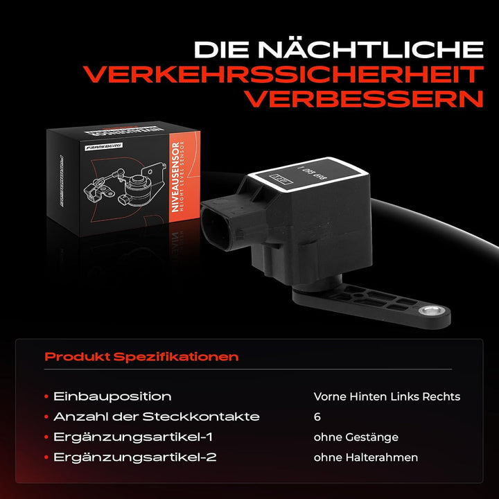 Frankberg Leuchtweiteregulierung Leuchtweitensensor Höhenstandssensor Hinten Links Oder Rechts für 3