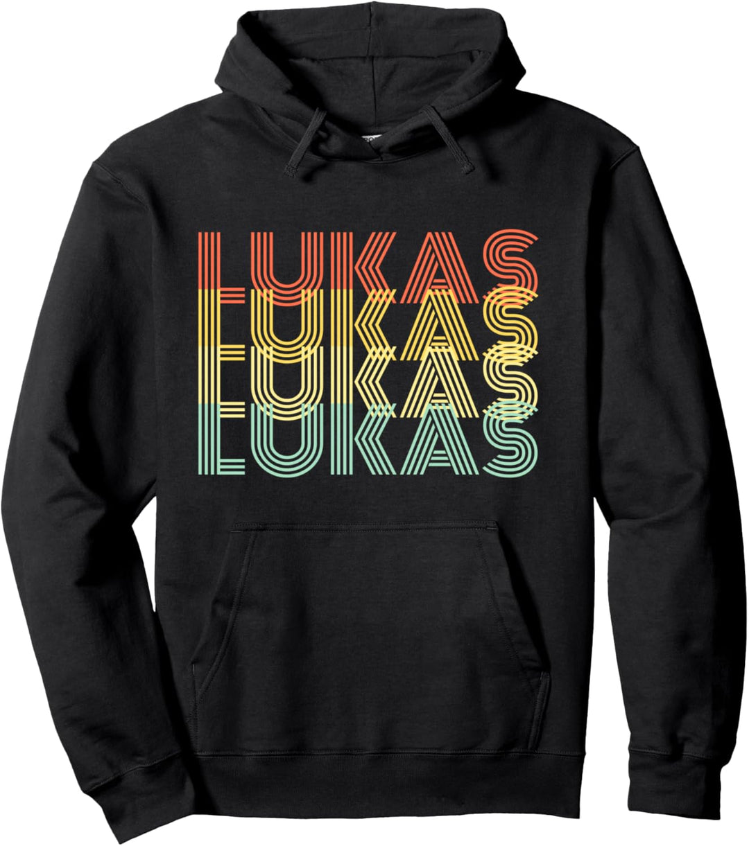 Lukas Name Vorname Retro Vintage Geburtstag Pullover Hoodie