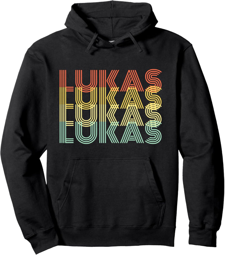 Lukas Name Vorname Retro Vintage Geburtstag Pullover Hoodie