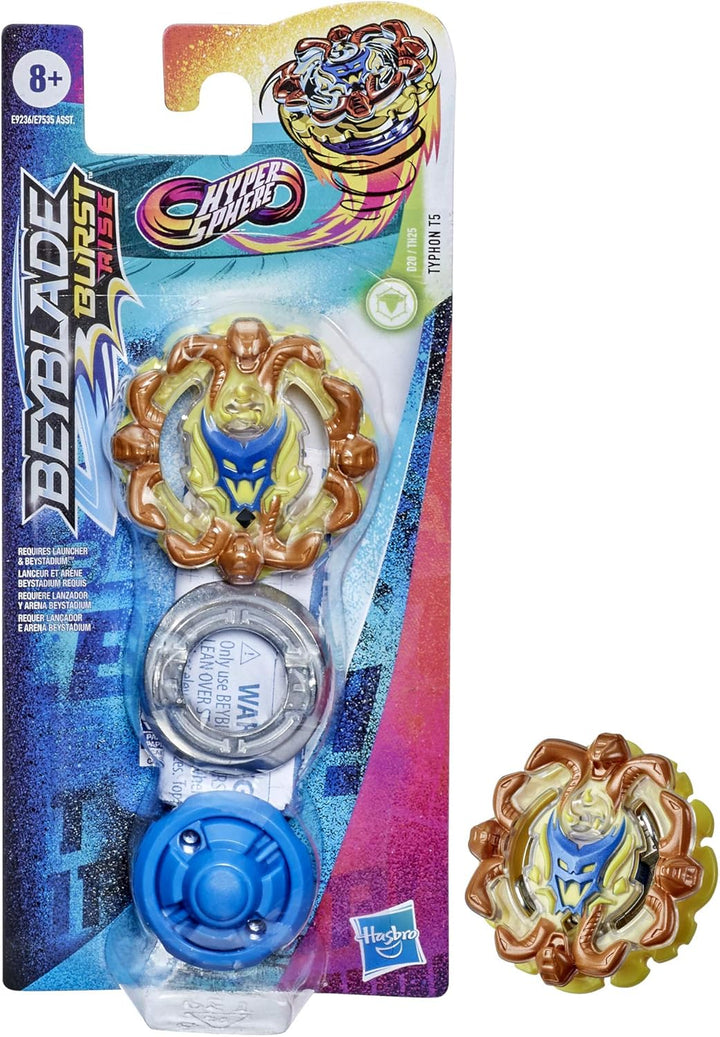 Beyblade Burst Rise Hypersphere Typhon T5 Einzelpackung – Verteidigungstyp Rechtsdrehendes Kampf-Top