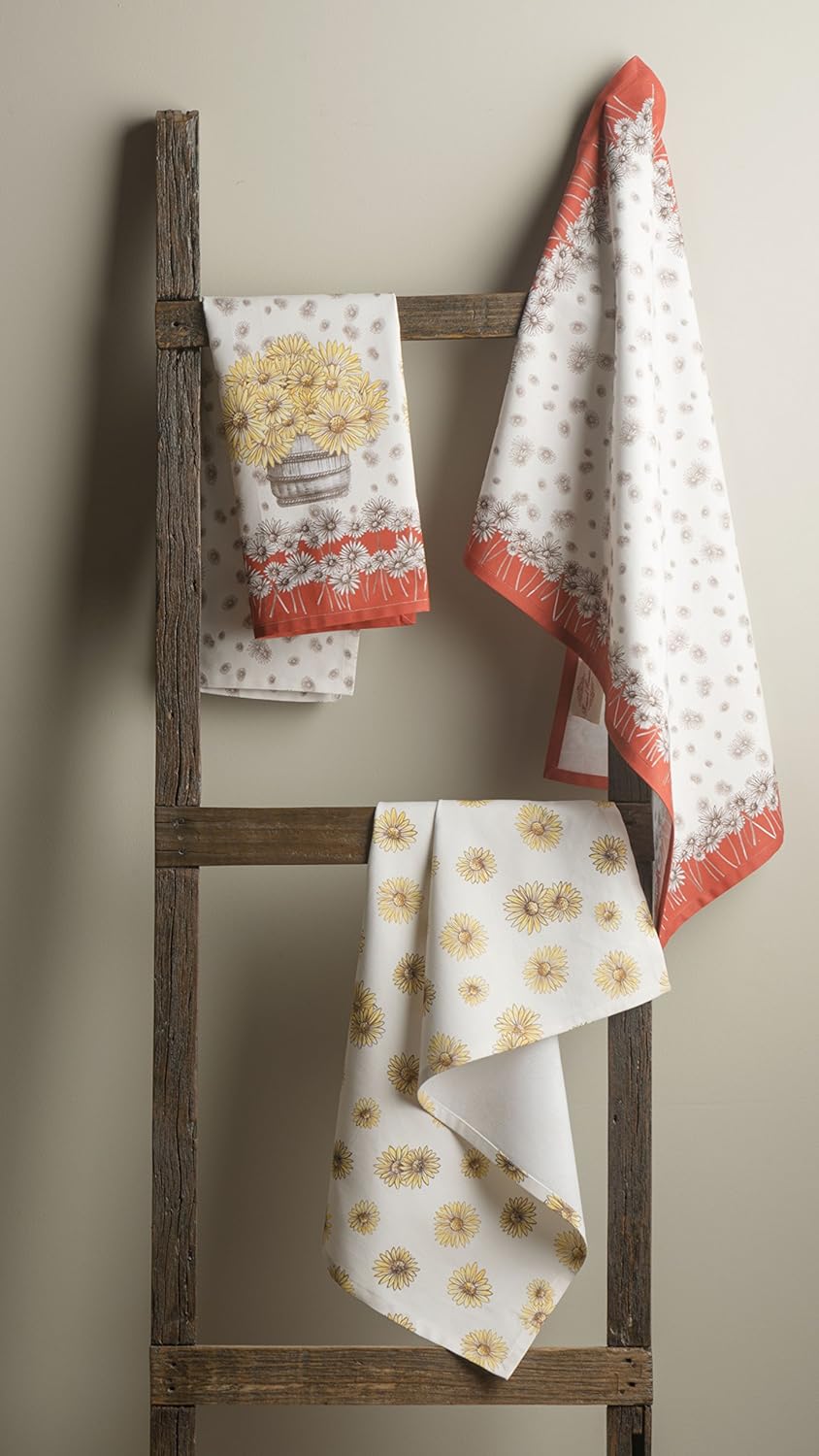 Maison d'Hermine Küchenhandtücher 3er-Set 100% Baumwolle 70 cm x 50 cm Wiederverwendbare Geschirrtüc