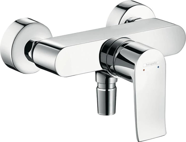 Hansgrohe Duscharmatur Metris, 31680, Aufputz Einhebel-Brausemischer mit Boltic-Verriegelung, Kerami
