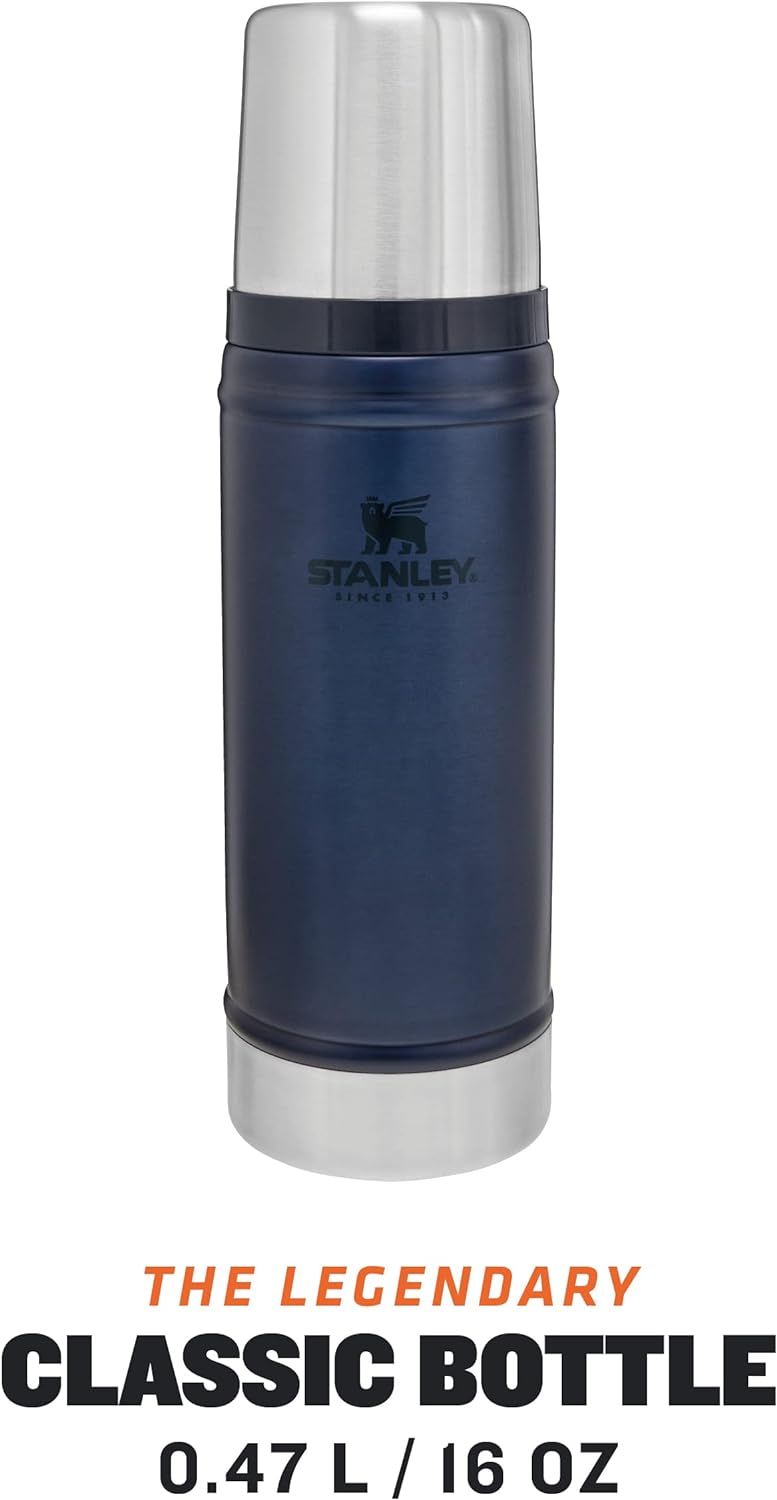 Stanley Classic Legendary Thermosflasche Edelstahl 473 ml - Thermos Hält 15 Stunden Heiss oder Kalt