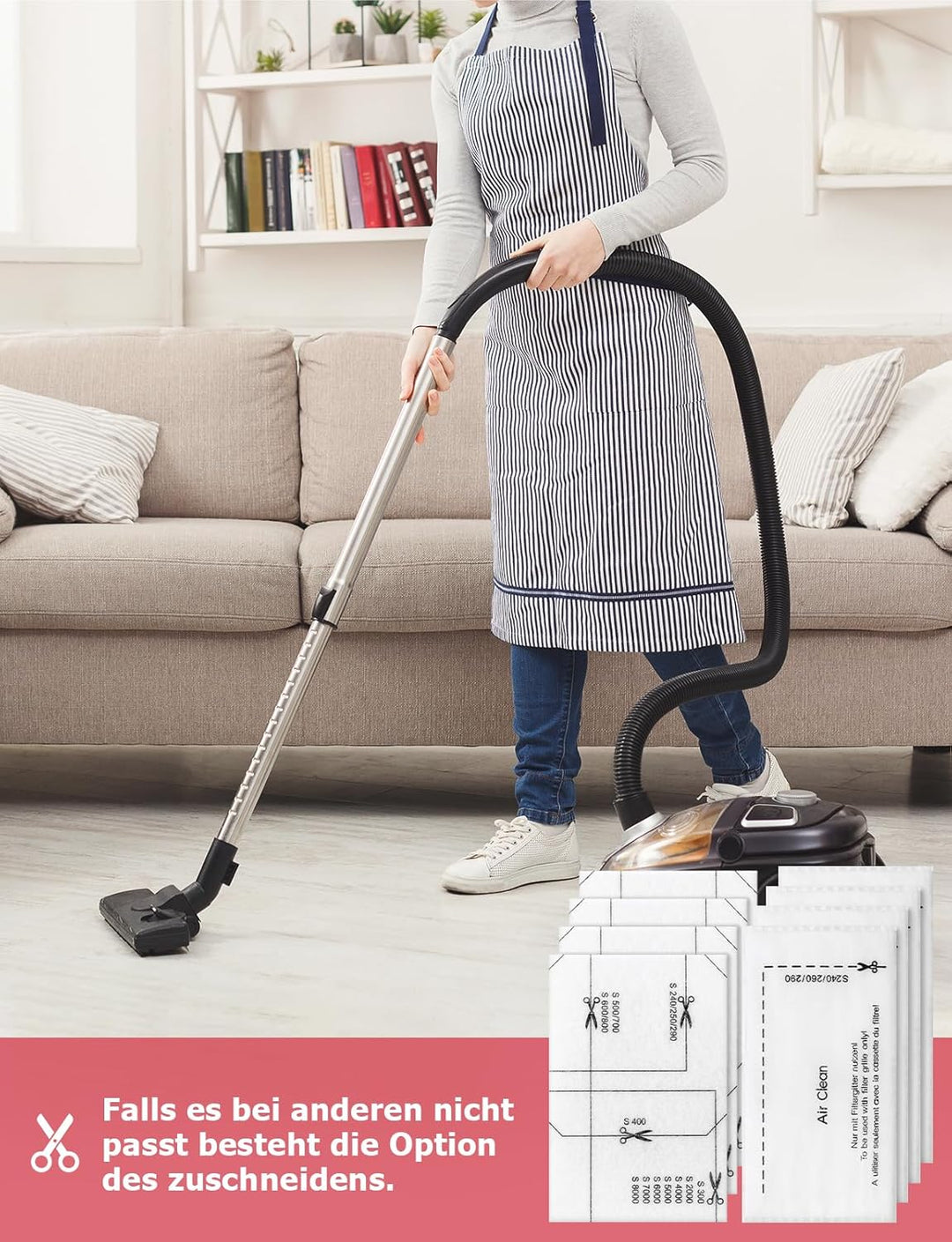 16pcs Staubsauger Filter für Miele, 8 Stück Motorschutzfilter und 8 Stück Staubsaugerfilter kompatib