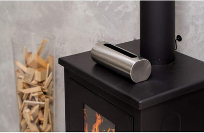 Metrox Luftbefeuchter aus Edelstahl im Röhren-Design (für Kamin, Ofen + Heizkörper, Inhalt 400 ml, R