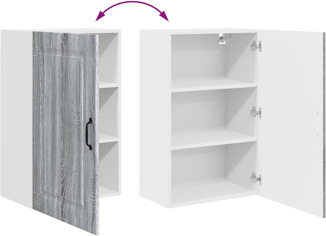 vidaXL Geschirrspülerfront Kalmar Sonoma-Grau 50 x 31 x 80 cm 50 x 31 x 80 cm Graues Sonoma, 50 x 31