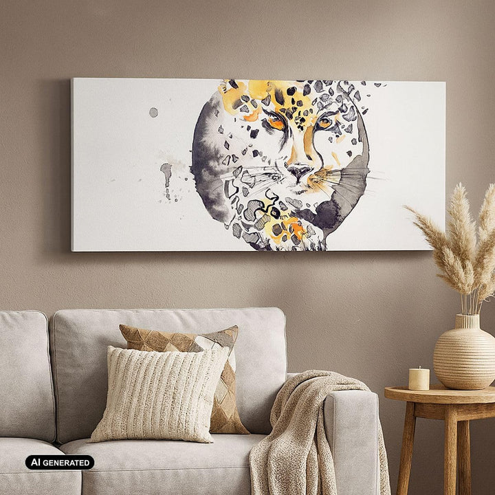 Wandbilder Dekoration Wohnzimmer Katze Orb Tierwelt Geparden Panorama Bilder auf Leinwand 120x50cm L