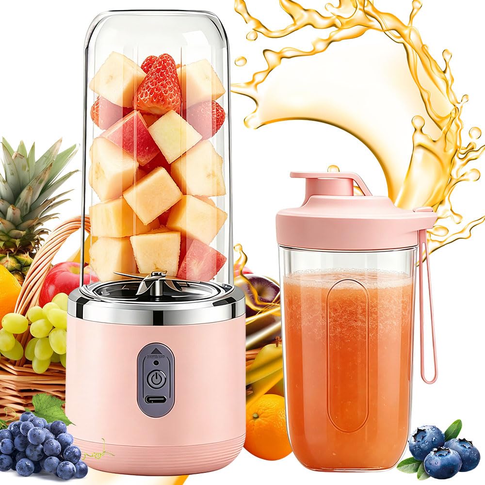Foreverup Tragbarer Mixer, Maker to Go Mini-Standmixer, Smoothie Maker, Portabler Elektrischer Saftp