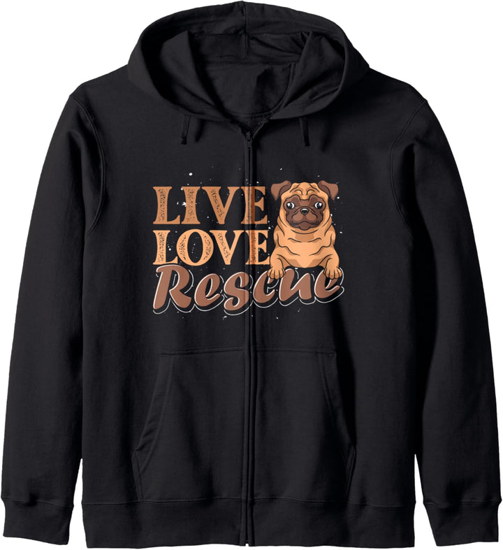 Tierheim Mops Hundehalter Haustier Hundebesitzer Hund Kapuzenjacke
