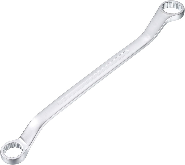 QUARKZMAN 45 Grad Offset Doppel-Ringschlüssel 24 mm x 27 mm, 12-Punkt-Metrischer CR-V-Doppelringschl