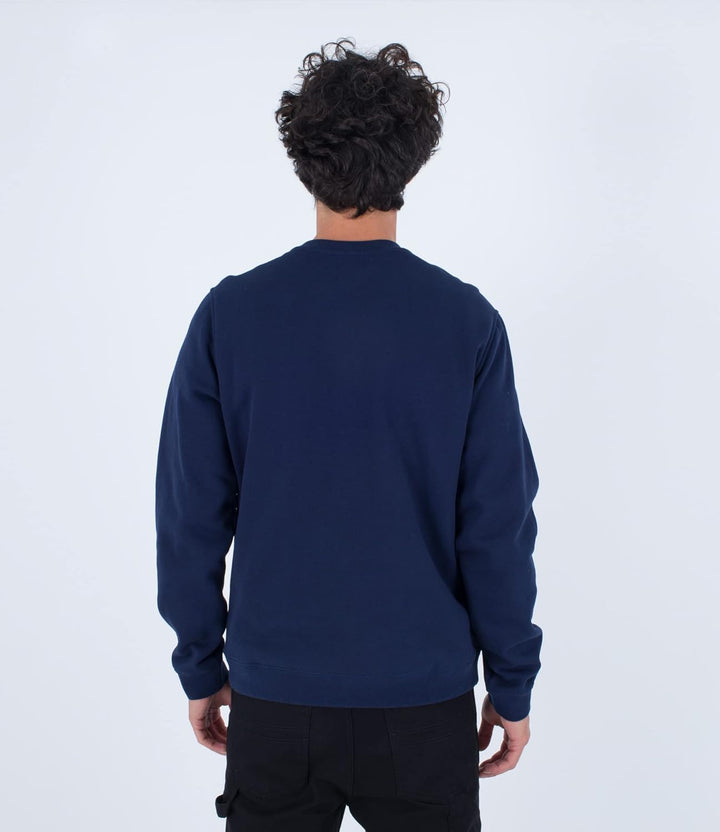 Hurley Herren Applikation Crew Sweatshirt M Obsidian, M Obsidian