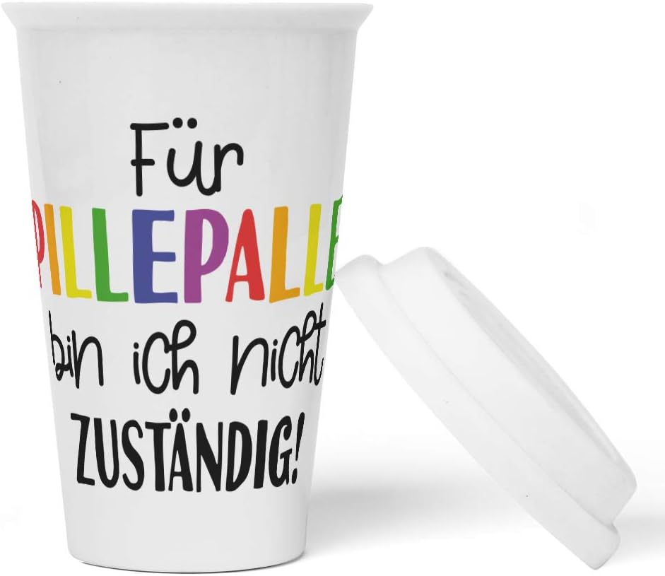 JUNIWORDS To-Go Becher mit Deckel, Für Pillepalle bin ich nicht zuständig! (1000425)