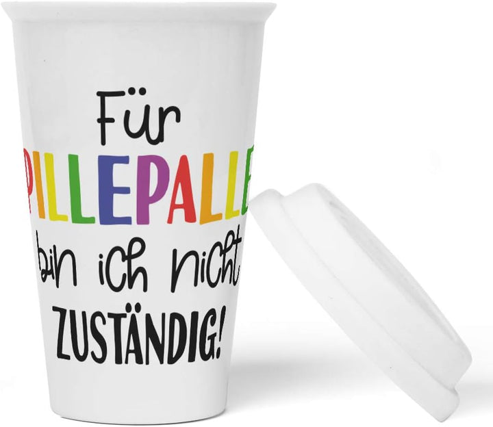JUNIWORDS To-Go Becher mit Deckel, Für Pillepalle bin ich nicht zuständig! (1000425)