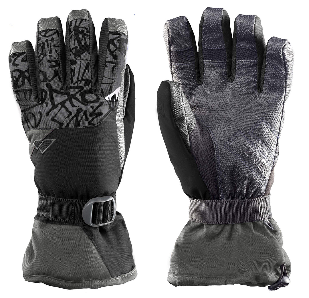 Zanier-Jugend-Handschuhe-GAP.STX Juniors 4.5 Schwarz, Anthrazit, 4.5 Schwarz, Anthrazit