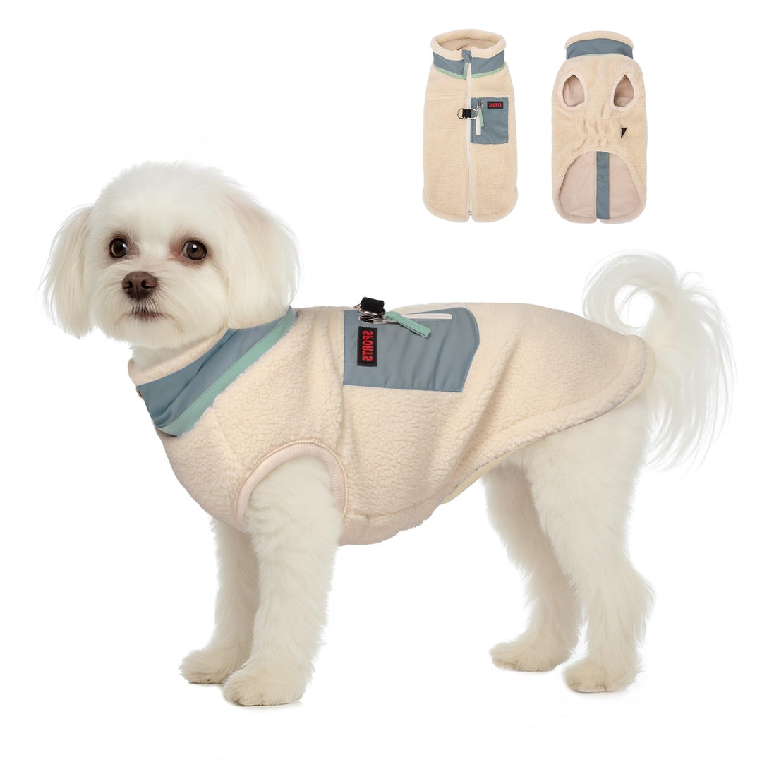 Hundemantel Winter Hundekleidung, Hunde Wintermantel Jacke mit Warm Fleece Gefütterte Hundejacke, Wi