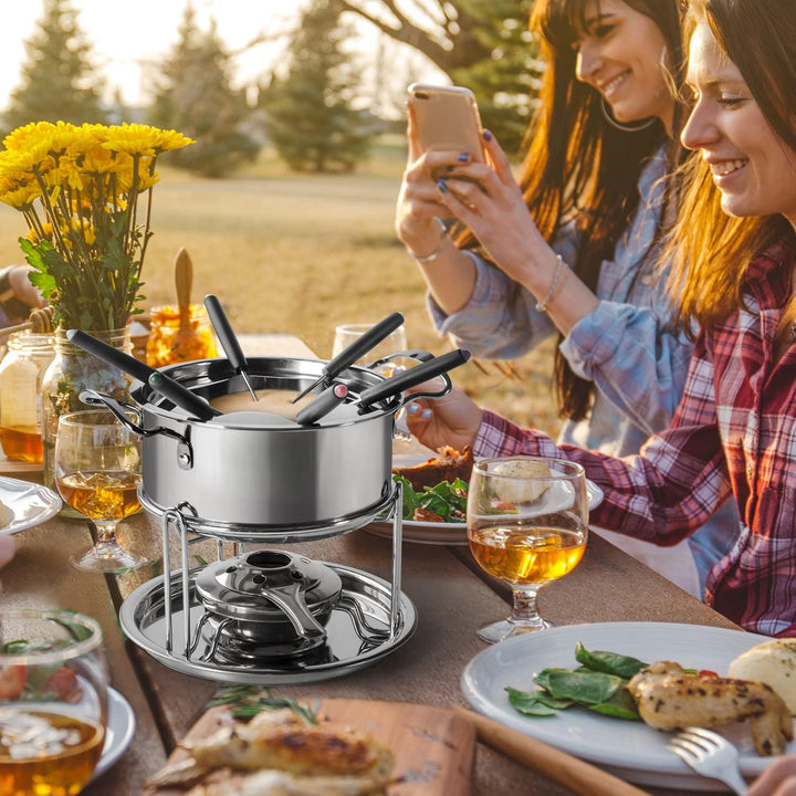 Virklyee Fondue Set Keramik Cheese Gusseisen Von 6 Gabeln Käse Fondue Set Schokoladen Fondue DIY Fon