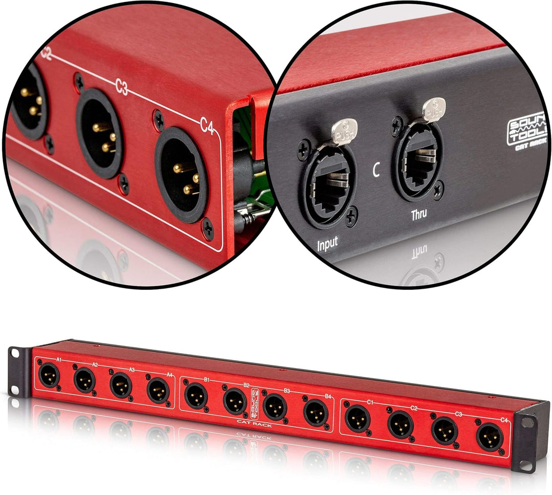Cat Rack XLR Stage Box mit Audio über geschirmtem CAT-Kabel Senden Sie 12 Kanäle von Audio, DMX, Cle