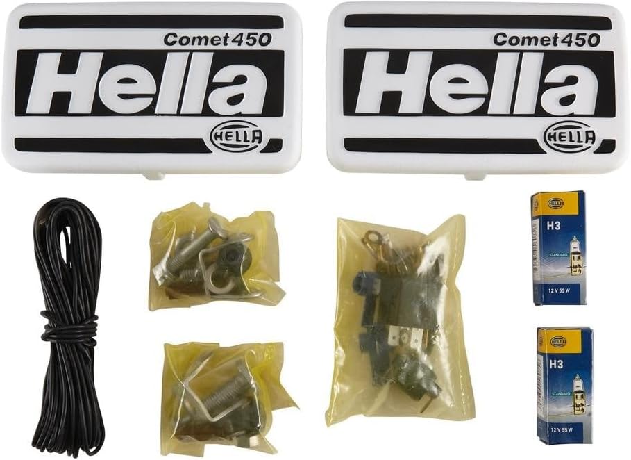 HELLA - Halogen-Nebelscheinwerfersatz - Comet 450 - 12V - Anbau - links/rechts - Set - Menge: 2 - 1N