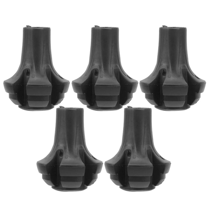 Trekkingstöcke Fussabdeckung 5 Stück, rutschfeste haltbare tragbare Ersatzspitzen TPR Elastomer for