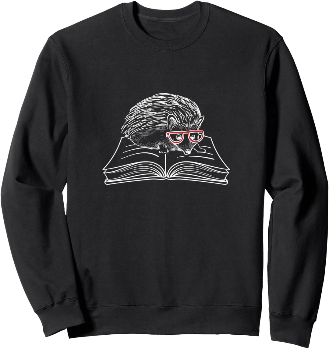 Igel und Bücher Literatur Gemütliches Lesen Sweatshirt