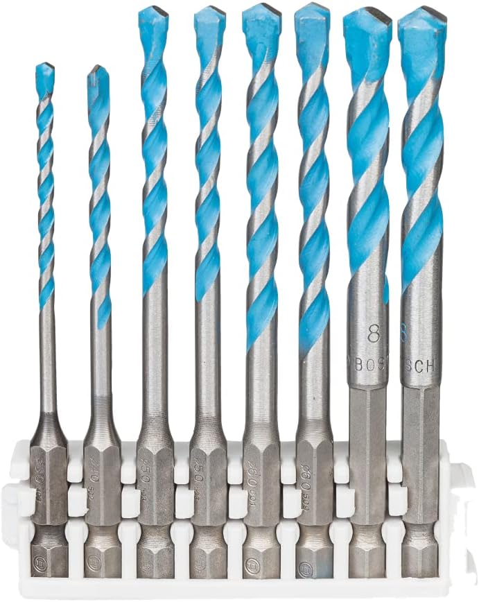 Bosch Professional 8 tlg. Impact Control Mehrzweckbohrer Set (Pick and Click, HEX-9, Zubehör Schlags