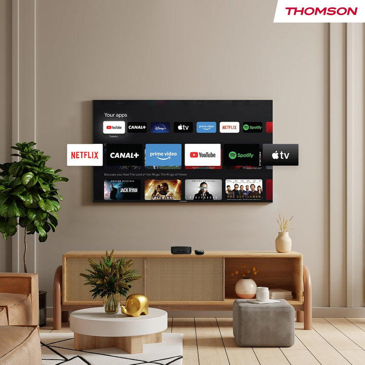 THOMSON Streaming Box Plus 270, Google TV, 4K UHD, Sprachsteuerung, Voice Control, Google Cast, Netf