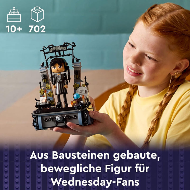 LEGO Wednesday: Wednesday Addams Baufigur, Set zum Sammeln für Kinder, Spielzeug zum Umbauen mit Ele