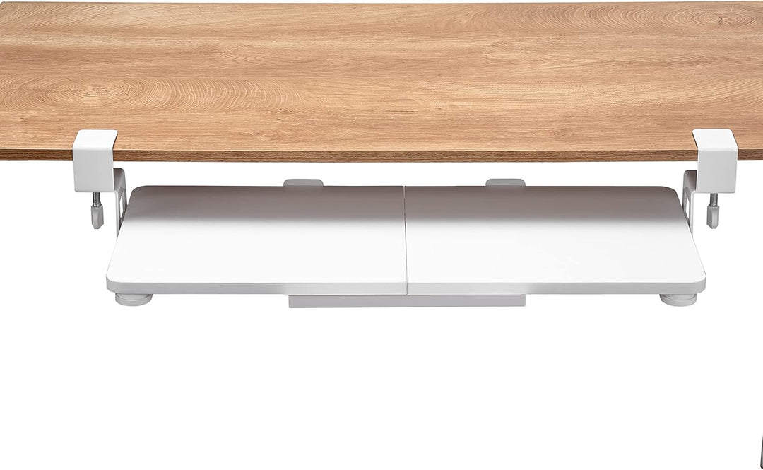 ETHU Tastaturablage, 68 x 30 cm grosse Tastaturablage unter dem Schreibtisch mit C-Klemmhalterung, C