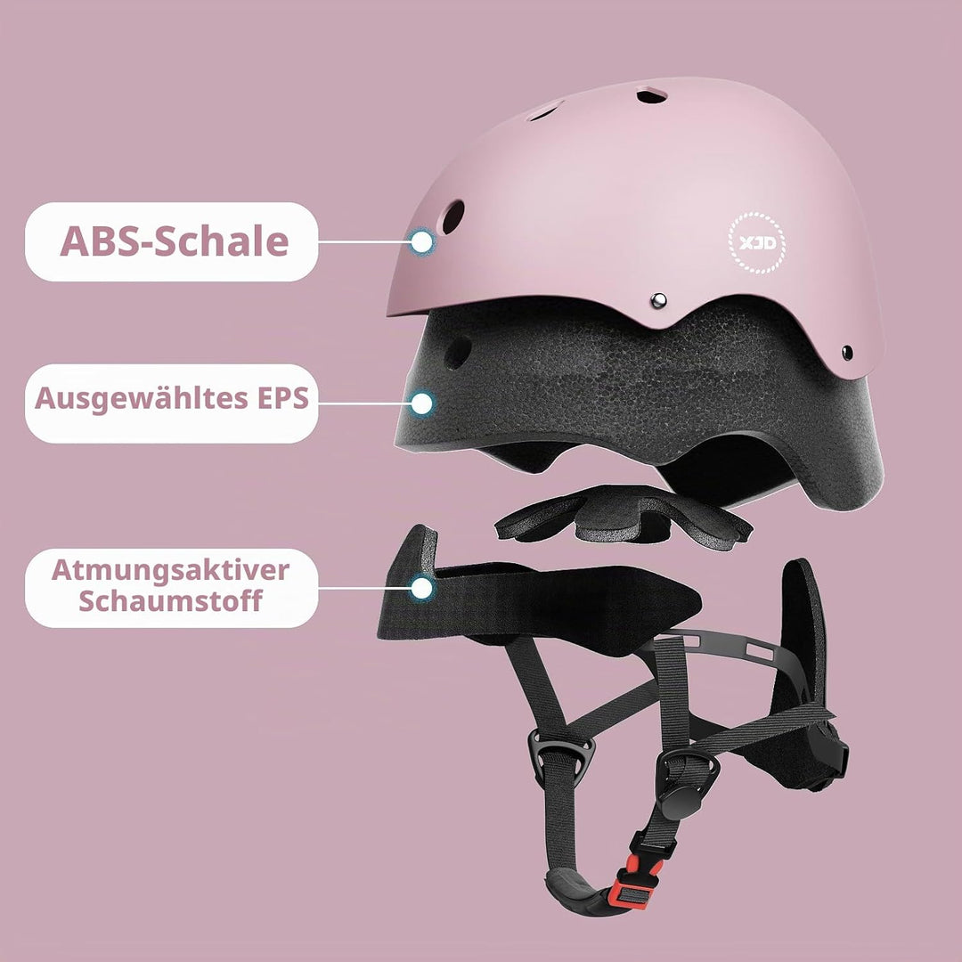 XJD Fahrradhelm für Kinder, Verstellbare Kinderhelm Skaterhelm Kinder Helm für Fahrrad Skateboard Sc