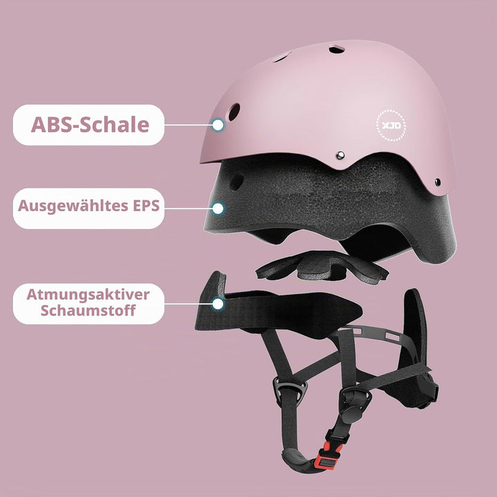 XJD Fahrradhelm für Kinder, Verstellbare Kinderhelm Skaterhelm Kinder Helm für Fahrrad Skateboard Sc