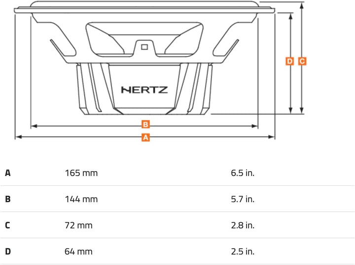 Hertz 16,5cm / 165mm 2-Wege Auto Lautsprecher Komponenten System/Boxen DSK 165.3-80 Watt RMS / 160 W