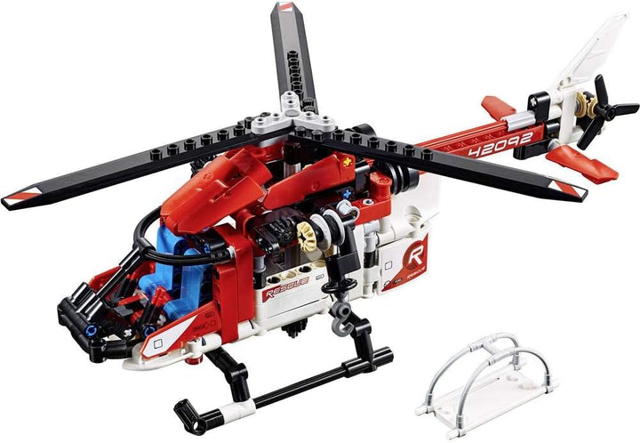 Lego 42092 Technic Rettungshubschrauber Bauset, 2-in-1 Flugzeug Spielzeug für Jungen und Mädchen ab