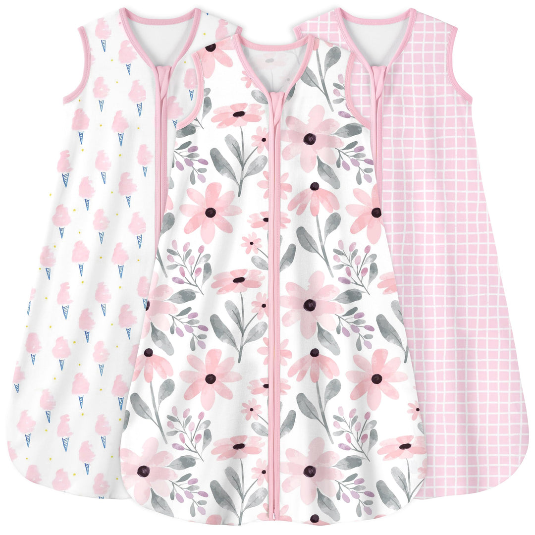 Yoofoss Schlafsack Baby Sommer 0.5 Tog - 3er Pack 84cm/12-18 Monate 100% Baumwolle Sommerschlafsack