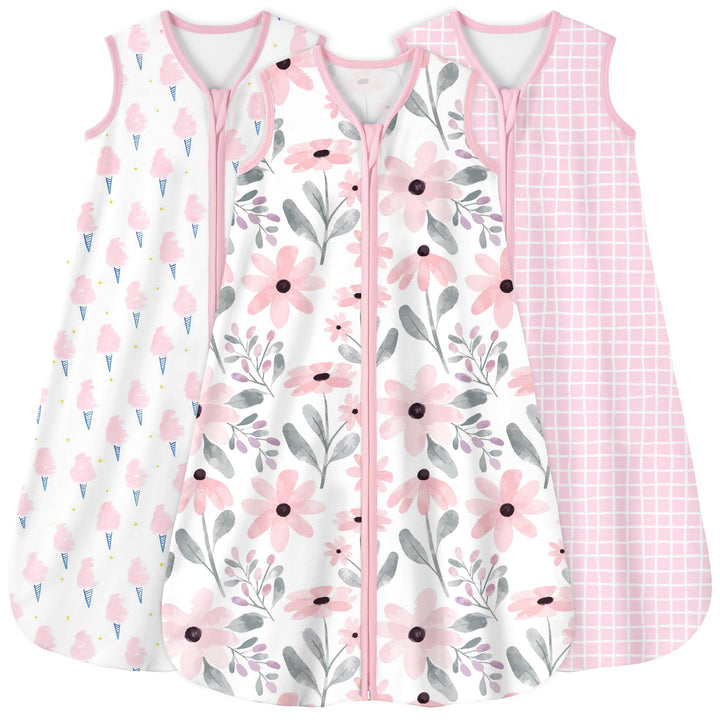 Yoofoss Schlafsack Baby Sommer 0.5 Tog - 3er Pack 84cm/12-18 Monate 100% Baumwolle Sommerschlafsack